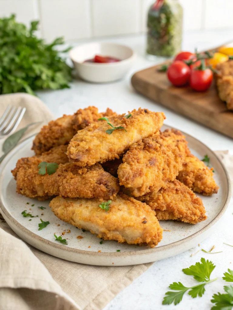 Air Fryer Chicken Tenders (No Oil, All Crunch!)