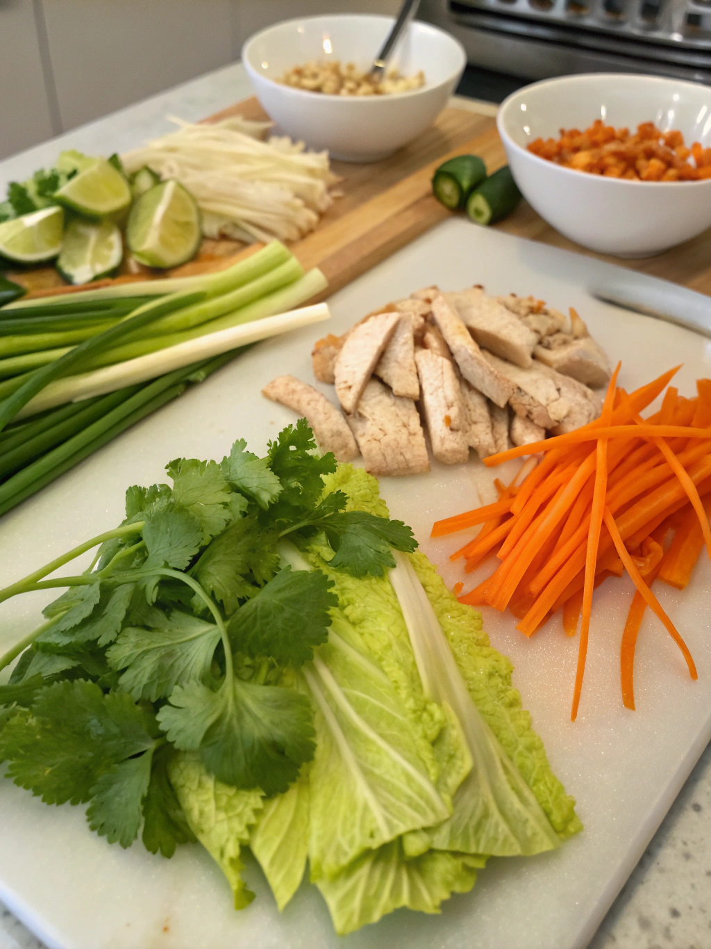 Lemongrass Chicken Lettuce Wraps ingredients