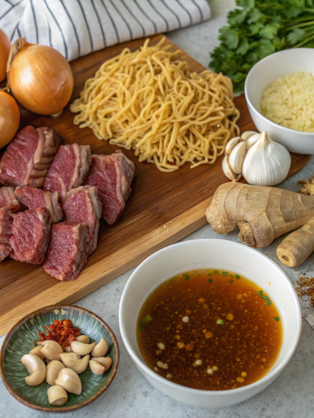 Beef Birria Ramen ingredients