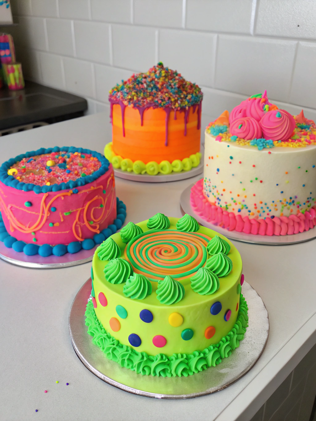 05 Creative Neon Cake Ideas For Your Next Party ingredients