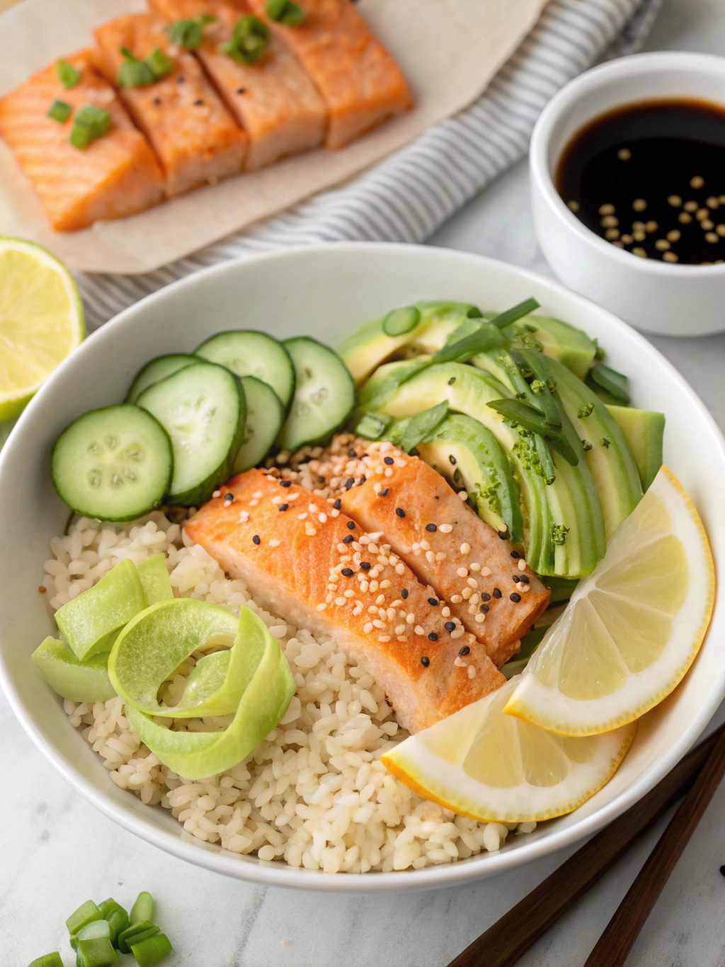 Crispy Salmon Rice Bowls (TikTok-Inspired) 2 Crispy Salmon Rice Bowls (TikTok-Inspired) ingredients