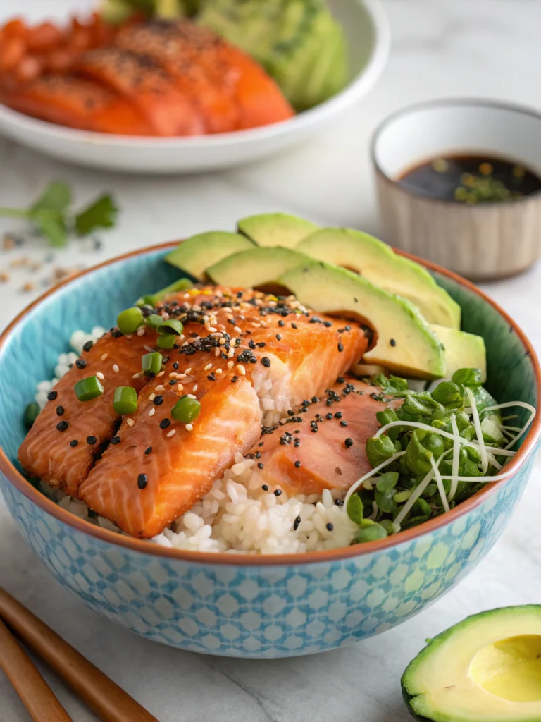 Crispy Salmon Rice Bowls (TikTok-Inspired)