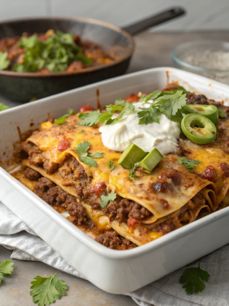 Beef Enchilada Casserole