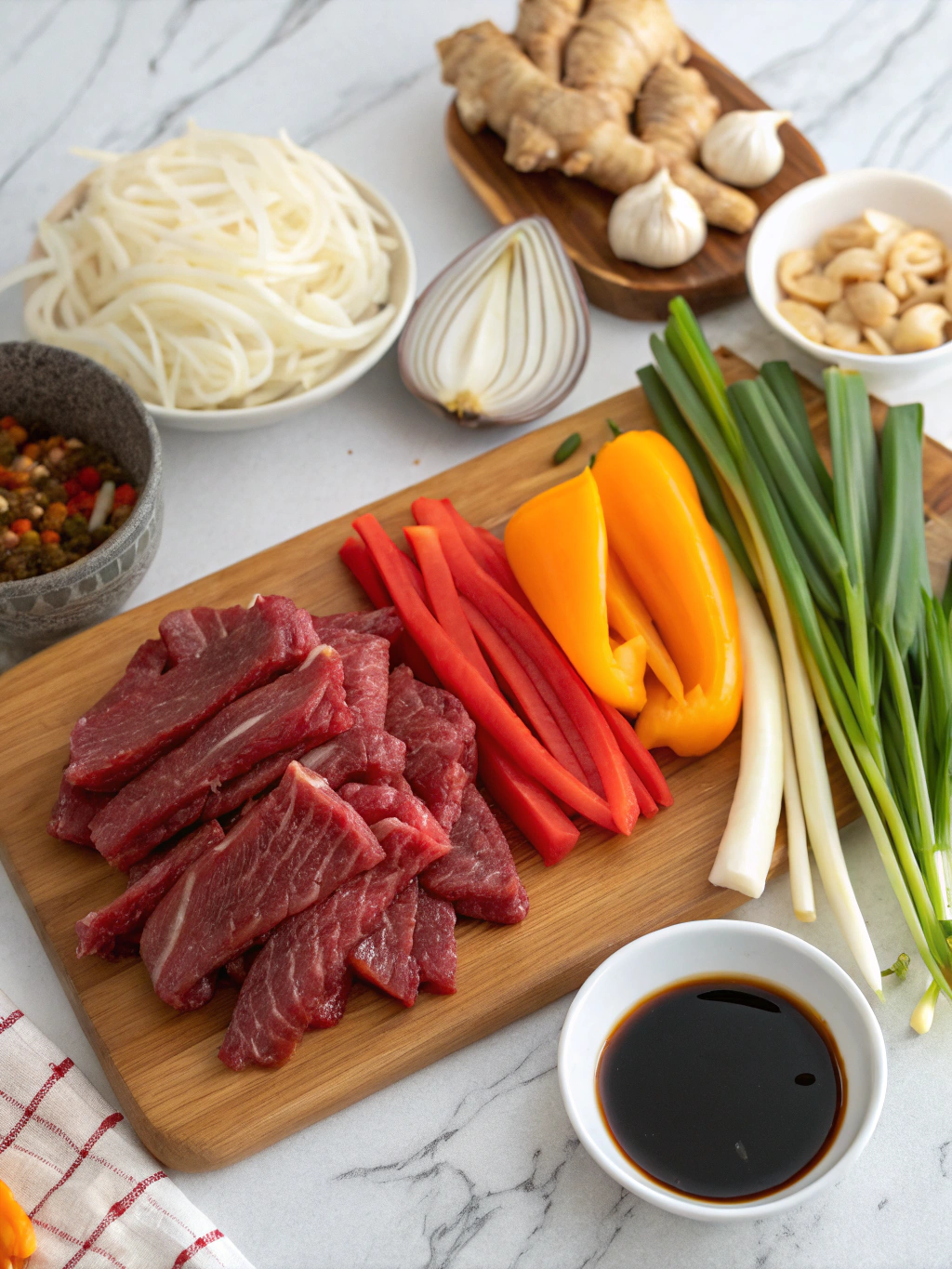 Mongolian Beef Stir‑Fry ingredients