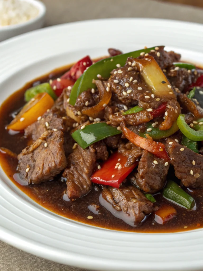 Black Pepper Beef (Hei Jiao Niu Liu)