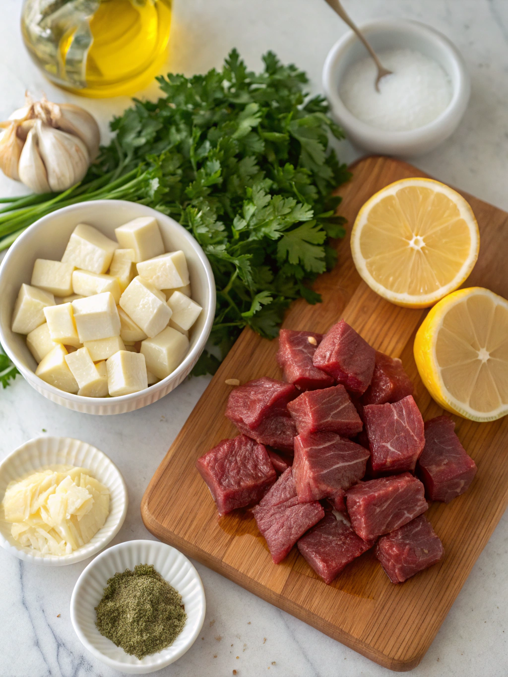 Garlic Butter Steak Bites 2 Garlic Butter Steak Bites ingredients