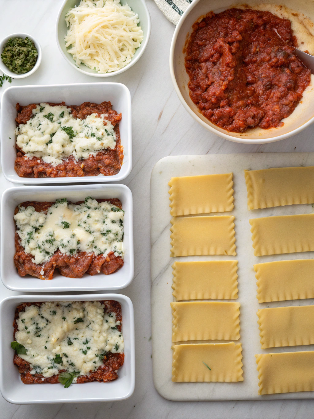 Beef & Ricotta Lasagna Roll-Ups 3 Beef & Ricotta Lasagna Roll-Ups preparing steps
