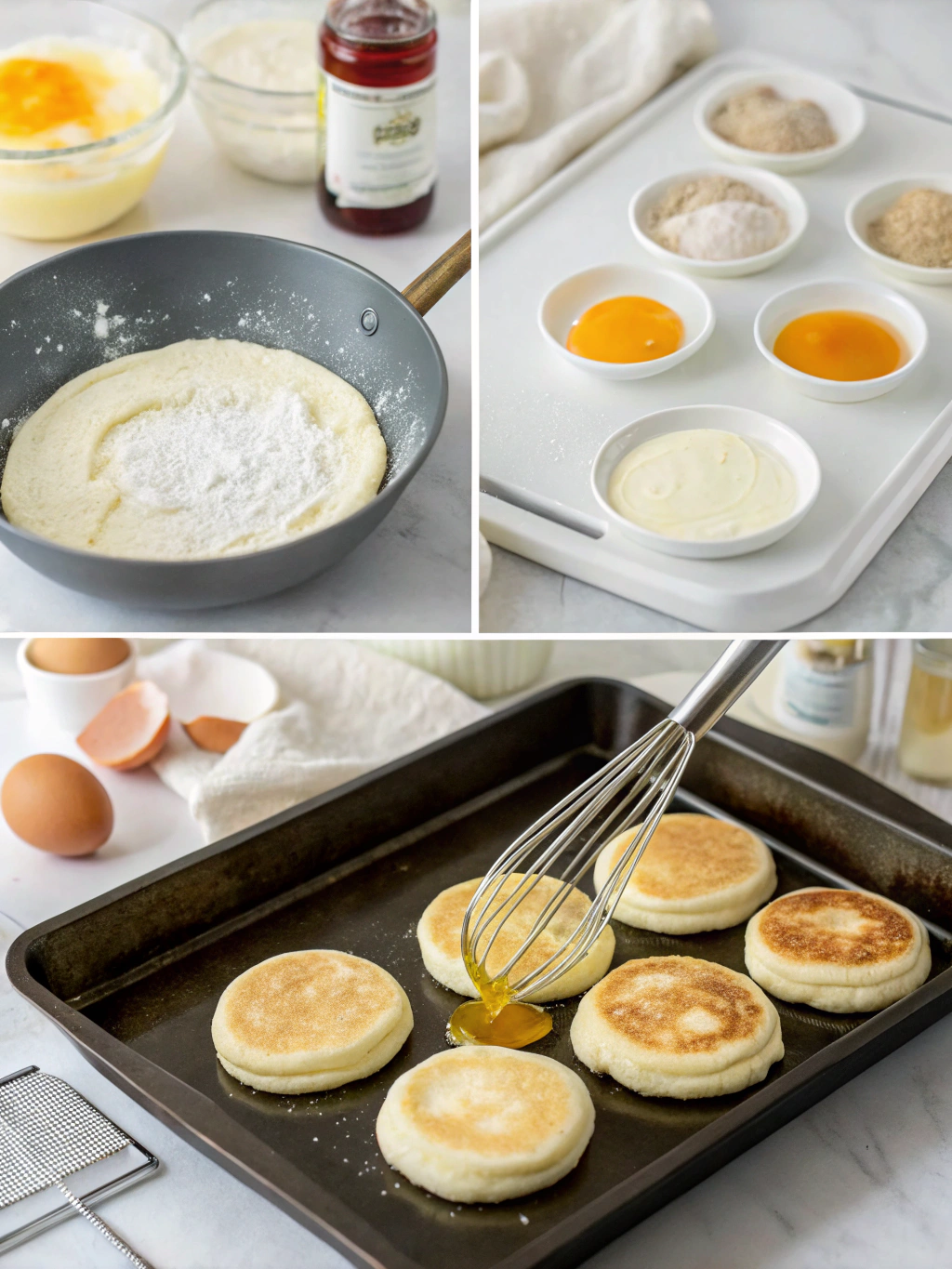 Japanese Soufflé Pancakes 3 "Japanese Soufflé Pancakes" preparing steps