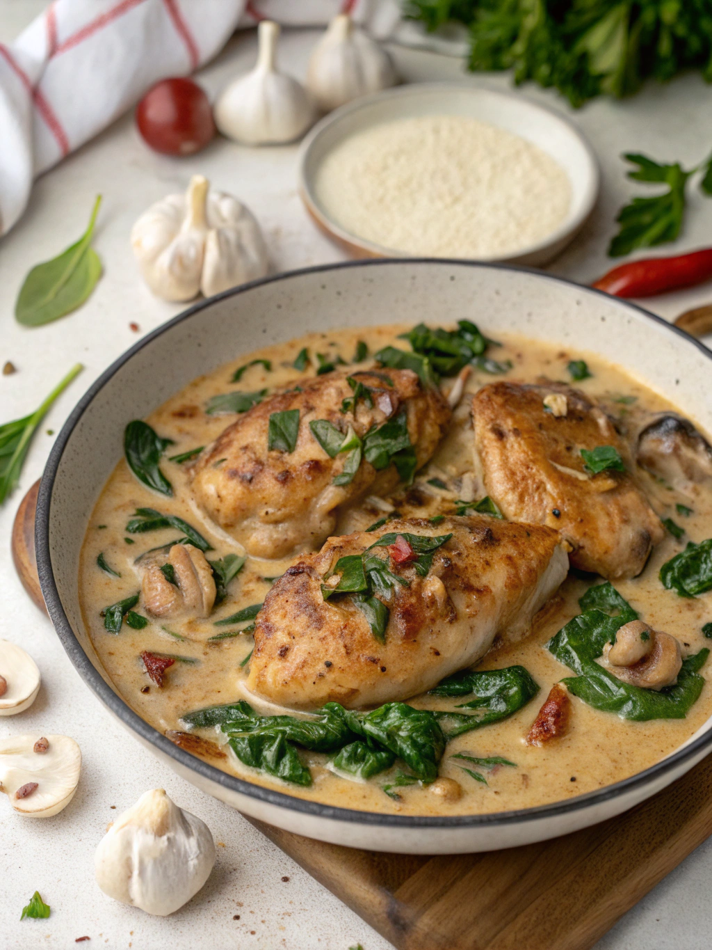 Creamy Tuscan Chicken That’s Breaking the Internet ingredients