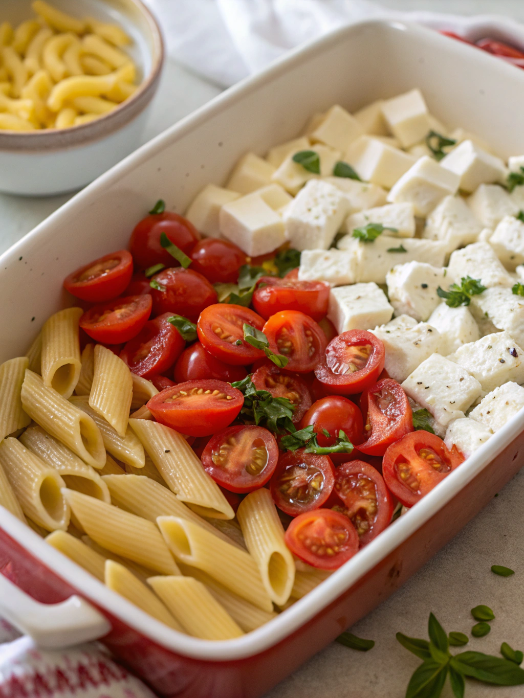 Baked Feta Pasta 3 Baked Feta Pasta preparing steps