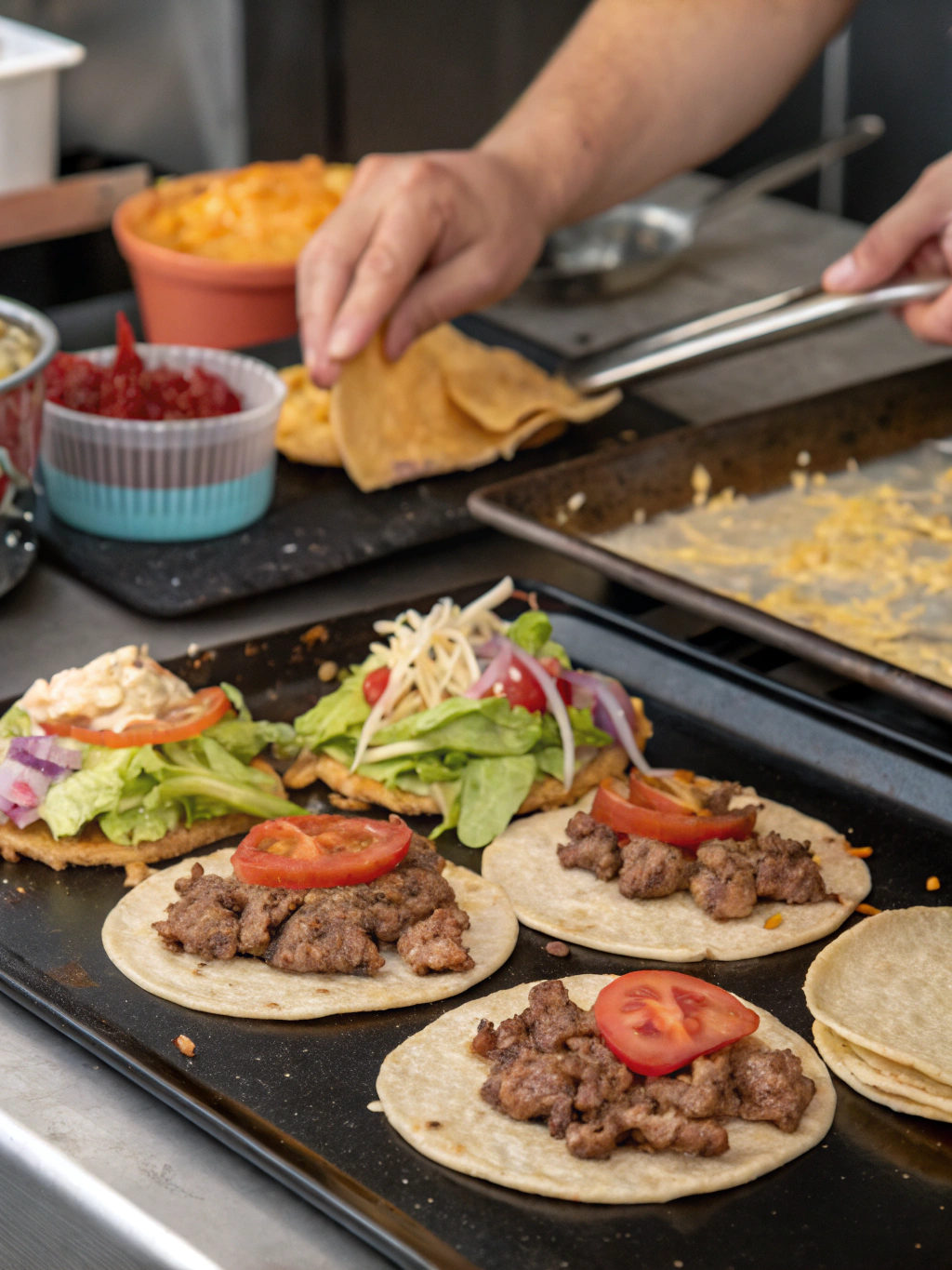 Smash Burger Tacos 3 Smash Burger Tacos preparing steps