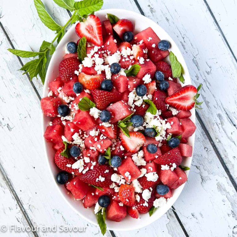 Refreshing Marinated Cherry-Watermelon Salad Bowl